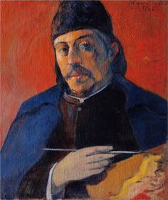 a painting of a man holding a piece of food