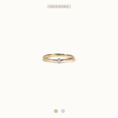 Claire - Baby Diamond Ring — Studio Cosette Band Engagement Rings, Minimalist Wedding Band, Tiny Diamond Ring, Men's Wedding Bands, Diamond Solitaire Ring, Tiny Diamond, Jewelry Studio, White Gold Jewelry, Diamond Solitaire Rings