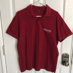 Used In Very Good Condition, Size Xs But Fits A S To M. See Measurement In Photo Fitted Embroidered Short Sleeve Polo Shirt, Fitted Short Sleeve Shirt With Embroidered Logo, Fitted Short-sleeve Shirt With Embroidered Logo, Casual Polo T-shirt With Embroidered Logo, Fitted Casual Polo Shirt With Embroidered Logo, Casual Polo Collar Top With Embroidered Logo, Casual Collared T-shirt With Embroidered Logo, Casual Embroidered Cotton Polo Shirt, Casual Cotton Embroidered Polo Shirt