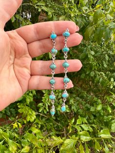 Turquoise Storm Handmade Natural Turquoise and Sterling Silver Dangles Bridesmaid Gifts Jewelry, Silver Dangle Earrings, Sterling Silver Dangle Earrings, Engagement Ideas, Natural Turquoise, Silver Earrings Dangle, Bridesmaids Gifts, Last Minute Gifts, Earrings Handmade