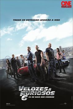 the fast and the furious movie poster with some people standing in front of a car