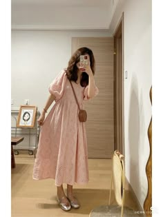 Cotton Frocks For Women Summer Dresses, Simple Dresses Casual Classy, Cute One Piece Dress, Korean Modest Fashion, Colorful Style Outfits, Stylish Frocks, Short Frocks, Simple Frock, Rok Outfit