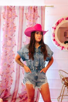 Our Distressed Denim Romper is perfect for all your summer concerts! This short sleeve light wash romper has an elastic waist and distressing in all the right places. Wear it with your favorite boots for the perfect summer-y cowgirl outfit! Spring Light Wash Short Sleeve Jumpsuits And Rompers, Summer Washed Denim Jumpsuit With Short Sleeves, Washed Denim Jumpsuit With Short Sleeves For Summer, Summer Denim Jumpsuit With Short Sleeves, Distressed Denim Jumpsuit For Summer, Trendy Summer Denim Jumpsuit With Short Sleeves, Trendy Short Sleeve Denim Jumpsuit For Summer, Trendy Short Sleeve Denim Jumpsuit For Spring, Summer Distressed Medium Wash Denim Jumpsuit