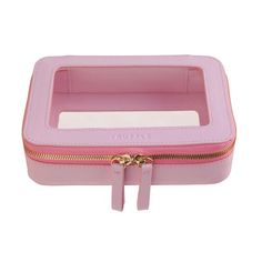 TRUFFLE - Clarity Jetset Case Rectangular Zipper Pouch Cases For Travel, Travel Cosmetic And Toiletry Storage Rectangular Zipper Pouch, Rectangular Zipper Pouch Travel Case, Pink Rectangular Travel Accessories With Zipper Closure, Pink Rectangular Travel Accessories With Zipper, Portable Rectangular Travel Case, Rectangular Pink Travel Case, Rectangular Cases With Zipper Closure For On-the-go, Rectangular Travel Cases With Zipper Closure