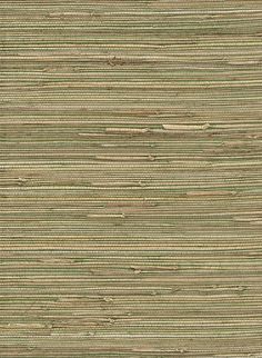 a green and beige wallpaper with vertical stripes