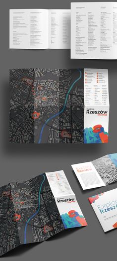 the brochure is designed to look like a city map