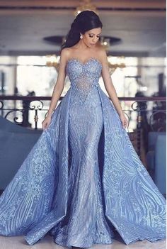 Elegant Sweetheart Mermaid Prom Dress With Detachable Train,Fashion Blue Evening Dresses,811 sold by Loveprom on Storenvy Detachable Train, Chic Gowns, Sweetheart Prom Dress, Elegant Prom Dresses, Blue Evening Dresses, Dream Dresses, Beauty Dress, Long Wedding Dresses, Prom Dresses Blue