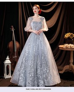 silver quinceanera dresses 1293-005 Quinceanera Dresses Long Sleeve, Silver Quinceanera Dresses, A Line Evening Gown, Prom Dress A Line, Lace Long Prom Dress, Long Sleeve Ball Gowns, Gorgeous Prom Dresses, Gown Prom, Lace Ball Gowns