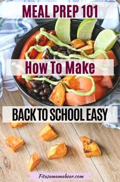 the back to school meal is shown with text overlay that reads, how to make back to school meals