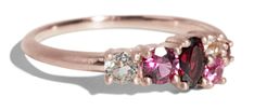 Custom Linear Cluster Garnet, Ruby and Morganite Ring - Bario Neal Luxury Garnet Cluster Ring, Luxury Garnet Cluster Ring For Engagement, Luxury Garnet Gemstone Cluster Ring, Rings And Bands, Bario Neal, Engagement Ring Inspiration, Porcelain Jewelry, Rings Gold, Morganite Ring