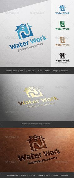 the logo for water work is shown here