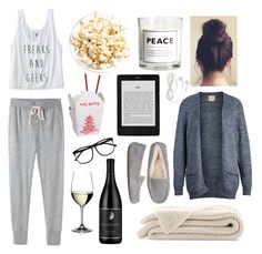 "Night In" by yatundi ❤ liked on Polyvore featuring Steven Alan, Riedel, SELECTED, UGG Australia and H&M Sick Day Outfit, Lazy Days, Lingerie Sleepwear