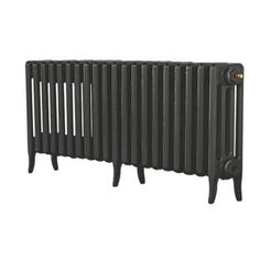 a black radiator on a white background