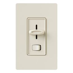 a white light switch with an electrical outlet