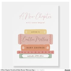 a baby shower is shown with the words, welcome