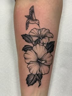 Hibiscus Flower Tattoo, Hummingbird Flower Tattoos, Outer Forearm Tattoo, Forearm Flower Tattoo, Organic Tattoo, Hibiscus Tattoo, Small Forearm Tattoos, Floral Tattoo Sleeve