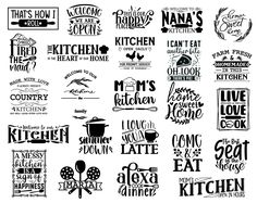 the kitchen svt files are available for use in any type of lettering or design