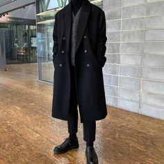 48973433569568|48973433602336|48973433635104|48973433667872 Dark Academia Outfit Men Black, Black Trench Coat Outfit Men, Dark Academy Aesthetic Outfit, Dark Academy, Retro Coat, Aot Characters, Coat Autumn, Killer Queen, Fit Ideas