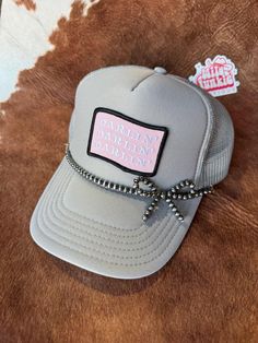 chains are made with two clasps ends size fits standard trucker hat sizing Faux pearls  HAT NOT INCLUDED Trendy Hats With Adjustable Chain, Trendy Adjustable Silver Hat, Trendy Silver Adjustable Hat, Hat Chain, Concert Style, Slides Slippers, Pearl Bow, Plus Size Shopping, Boys Jacket