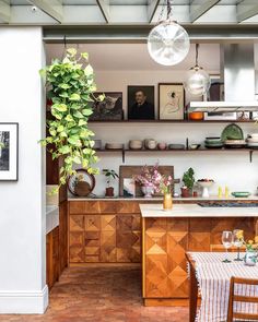 the kitchen is clean and ready to be used as a dining room or office space