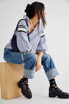 Stella Mary Jane Platforms | Free People Platform Mary Janes Outfit Aesthetic, Platform Loafers Outfit Street Styles, Chunky Mary Janes Outfit, Shoes With Socks Outfit, Mary Jane Shoes Outfit Jeans, Platform Mary Janes Outfit, Platform Loafers Outfit, How To Style Mary Janes, Platform Outfits