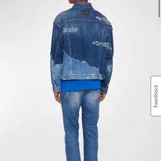 Brand New With Tags Dolce Gabbana Mens Denim Jacket Size I’m 54 . Designer Blue Denim Jacket For Fall, Designer Blue Denim Outerwear, Designer Blue Denim Jacket With Pockets, Designer Denim Outerwear With Pockets, Dolce Gabbana Jacket, Dolce And Gabbana Blue, Denim Jacket Men, Mens Denim, Mens Jackets