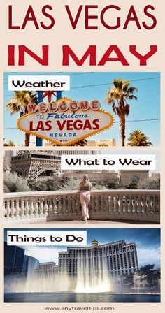 the las vegas sign with text that reads, what to wear when you're in vegas