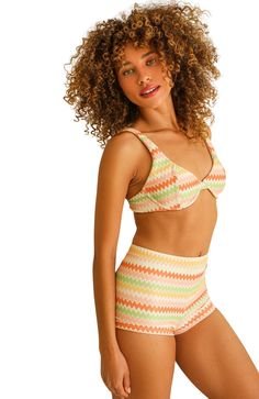 Be beach ready in our Faye Top! This underwire bikini top provides an uplifting fit, giving you a flattering silhouette and enough support for any activity. 82% Polyester 18% Spandex Imported from Vietnam Underwire Adjustable wide straps, tie back Hang Ten, Beach Ready, Triangle Top, Swim Bottoms, Wide Straps, Tie Backs, Tie Back, Womens Swimwear, Shoulder Straps