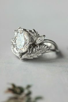 a close up of a ring on a table