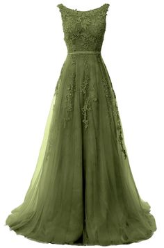 A Line Lace Boat Neck Sleeveless Prom Dresses Formal Evening Gown Olive Green Formal Dress, Prom Dresses Corset, Green Wedding Dresses, Lace Prom Dresses, Gown Pictures, Green Formal Dresses, Formal Evening Gown, Prom Dresses Sleeveless, Green Dresses