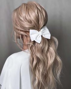 Ponytail Hairstyles For Wedding, Tail Hairstyles, Hear Style, Tail Hairstyle, Preppy Hairstyles, Belle Hairstyle, Inspiration Designs, Girly Hairstyles, Hairstyle Wedding