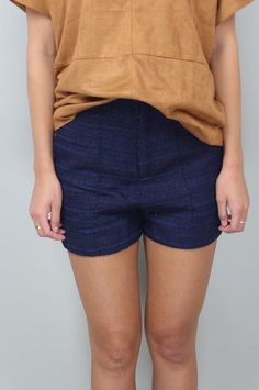 Natalie Navy High Waist Shorts: $48 High Waist Shorts, High Waisted Shorts, Casual Shorts