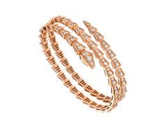 Serpenti Viper Bracelet Bvlgari Serpenti Bracelet, Serpenti Viper Bracelet, Rose Gold Bracelet Set, Bulgari Serpenti, Bvlgari Bracelet, Bvlgari Jewelry, Bvlgari Serpenti, Diamond Bangles, Coil Bracelet