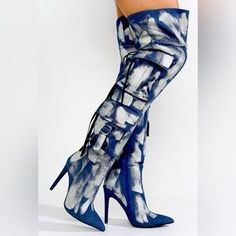 Metallic Denim, Boots Fit, Silver Boots, Boots Zipper, Denim Boots, Capes For Women, Cargo Pocket, Denim Details, Thigh High Boots