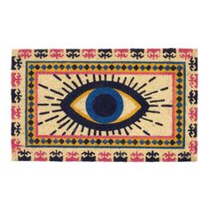 a rug with an eye on it