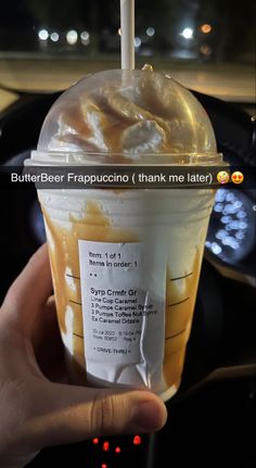 Coffee Starbucks Harry Potter Harry Potter Frappuccino, Starbucks Frozen Coffee Drinks, Hazelnut Frappucino Starbucks, Starbucks Drinks Harry Potter, Butterbeer Frappuccino Starbucks, Biggby Drinks To Order, Fall Frappuccino Starbucks, Frappuccino Starbucks Order, Harry Potter Starbucks Drink