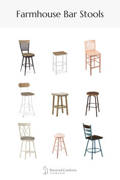 Featuring 9 farmhouse style bar stools Modern Farmhouse Bar