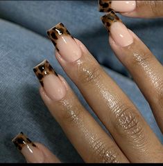 Cheetah Nail Designs, Cheetah Print Nails, Cheetah Nails, Leopard Print Nails, Nagel Tips, Print Nails, Leopard Nails