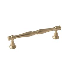 an old style brass handle on a white background