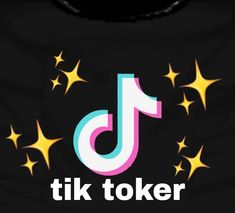 the tik toker logo is surrounded by stars