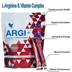 Forever Living Argi+ Vitamin Complex (30 Packets) L-Arginine Dietary Supplements for Immunity & Skeletal Health Forever Argi+ is sealed bag with 30 packets, each packet for 1 time use. Just add a stick packet to your favorite drink for an easy, on-the-go addition to your fitness routine. - Get the most out of your workout with ARGI+ - Mix one packet of ARGI+ Enhanced Formula well with 8 fl. oz. (240 mL) of water or other beverage once daily. KEY INGREDIENTS: Grape Extract, L-Arginine and Pomegra Genitourinary System, Aloe Berry Nectar, Aloe Drink, Forever Products, Forever Business, Forever Aloe, Skeletal System, L Arginine, Nitric Oxide