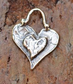 Ormond Beach, Precious Metal Clay, Silver Jewelry Handmade, Metal Clay, Sterling Silver Heart, Sterling Silver Charm, Silver Heart