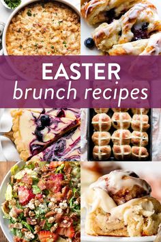 easter brunch recipe collage with text overlay