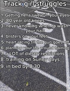 the rules for running on a track