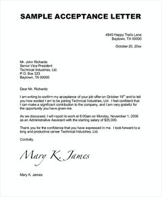 a sample letter to an employee from the company's official secretary, mary k jones