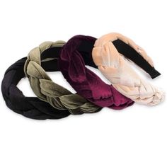 Velvet Braided Padded Headband For Woman Soft Elegant And Comfortable Each Headband Is $25 Bundle And Save On Shipping Note: Price Is For One Headband Velvet Wrapped Soft And Smooth Comfortable And Add Some Elegance To Your Wardrobe I Have Several Other Head Bands In My Store Feel Free To Take A Look Colors Available Black 1 Burgundy 1 Sage Green 1 Champagne 1 All. Question Are Welcomed Thank You For Supporting Our Small Businesses Erica Bx10 Velvet Padded Headband, Padded Headband, Velvet Headband, Braided Headband, Headbands For Women, Black Cream, Sage Green, New Color, Braids