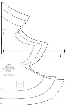 the christmas tree is cut out and ready to be put into its own size pattern