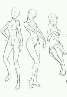 three female body shapes are shown in this drawing