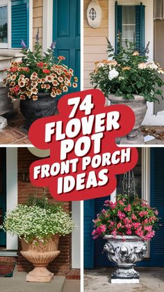 four flower pot front porch ideas