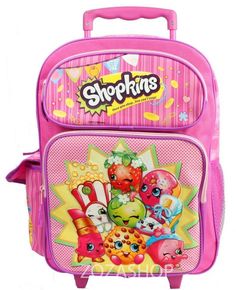 Shopkins 16" Larger Roller Backpack Product Details 16" Backpack 16"(H) x 11.5"(W) x 5"(D) Measurement: 16"(L) X 11.5"(W) X 5"(D) Front Zippered Compartment: 12"(L) X 12"(W) Brand New with Tag, Licensed Product Padded Adjustable Straps 2 Zippered Front Pockets 1 Side Pocket 1 Mesh Side Pocket Shipping, Handling & Insurance: *** We are not responsible for wrong or undeliverables address. Returns Policy We offer a 30 days return policy.  We only accept returns for damaged or unused items. Buyer is Multicolor Rectangular School Backpack, Pink Casual Backpack For Gifts, Pink Casual Backpack For Gift, Casual Pink Backpack For Gift, Educational Rectangular Backpack For Travel, Cute Multicolor Rectangular Backpack, Pink Adjustable Backpack For Back To School, Adjustable Pink Backpack For Back To School, Adjustable Pink School Bag